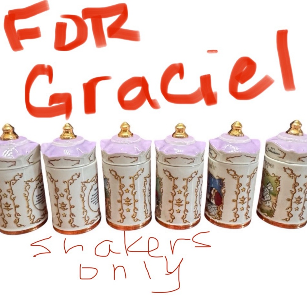 Walt Disney Ceramic Spice Shakers 26 piece Set Lenox 1995 Salt Pepper EUC VTG